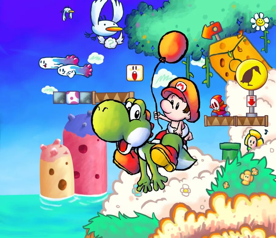 Mario islands 2. Марио ёши Айланд. Марио Yoshi's Island. Супер Марио ворлд Йоши Айленд. Yoshi & Baby Mario Yoshi Island.