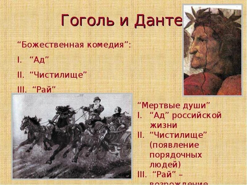 Тропы гоголя. Мертвые души и Божественная комедия. Данте Божественная комедия и мертвые души. Мертвые души и Божественная комедия сравнение. Сравнение мертвые души и Божественная комедия таблица.