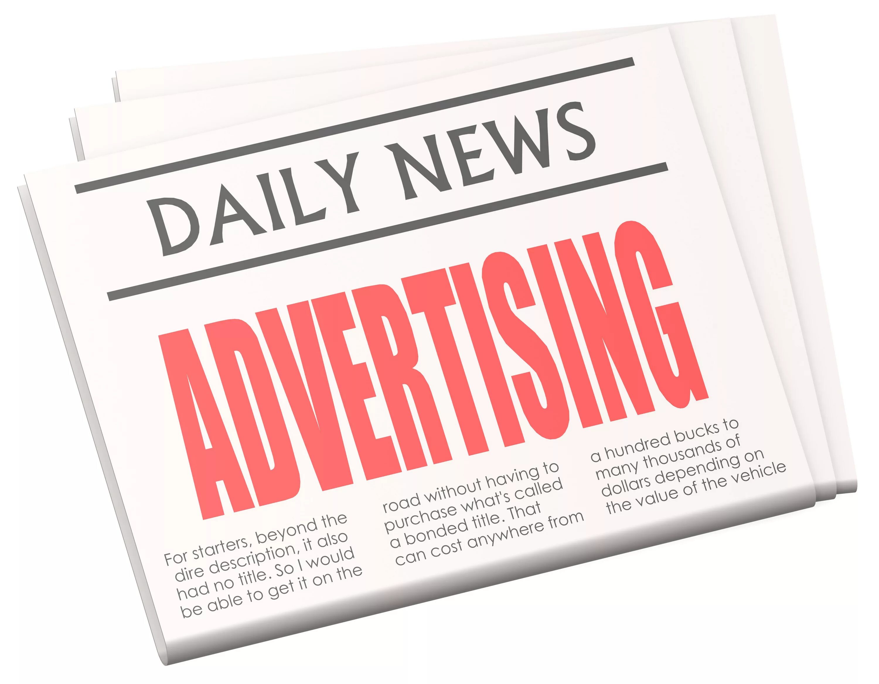 Newspaper advertisement. Advertising newspaper. Advertising in newspapers. Advertising на газете.