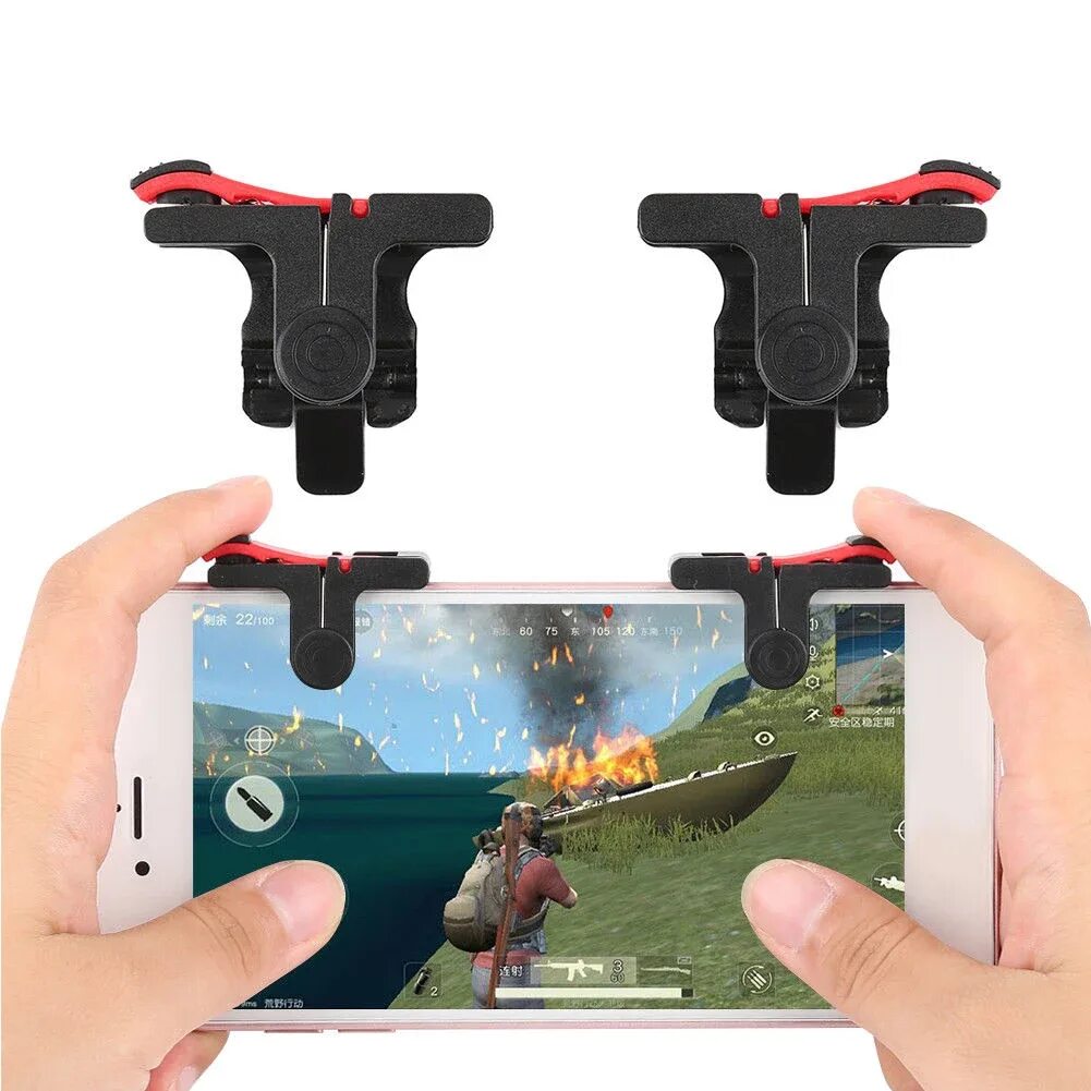 Trigger button. Игровой контроллер d9mobile. для pubg mobile игровой trigger. геймпад для пабг мобайл. джойстик-триггер для телефона l1r1 w6.