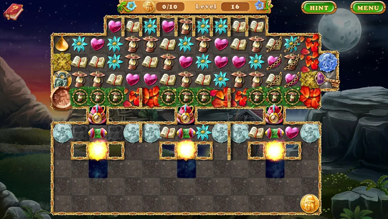 Мундус: невозможная вселенная. Игра с двойной задачей. Park. Crazy gems. Match 3 puzzle.