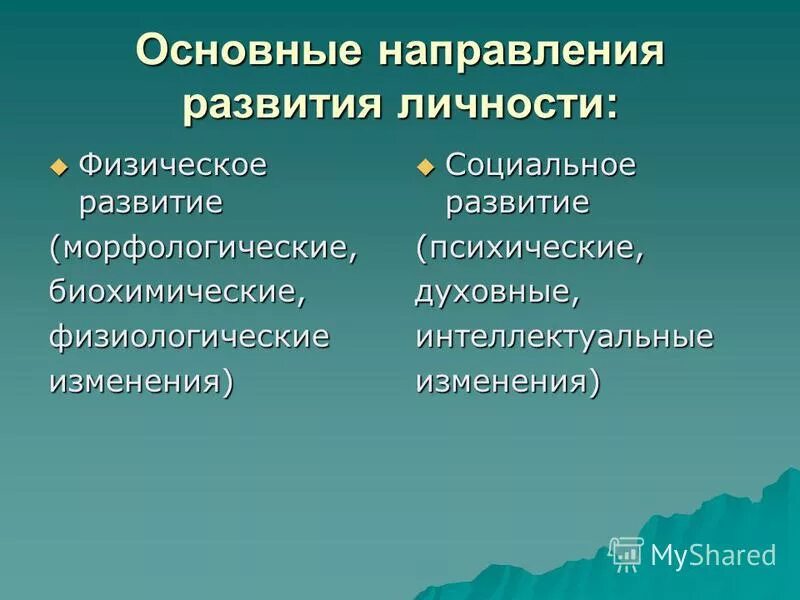 Направления развития личности. Основные цели развития индивидуальности. Направления формирования личности. Тенденции развития личности.