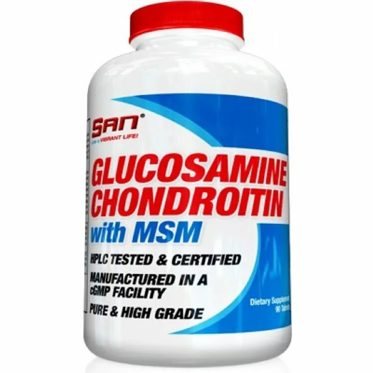 San Glucosamine& Chondroitin &MSM 180 табл. Glucosamine-Chondroitin-MSM 90 Tabs (San).