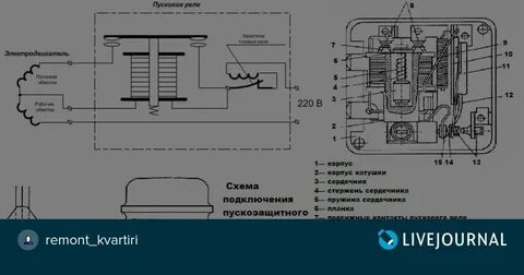 Пусковое реле схема