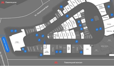 Павелецкая плаза магазины список