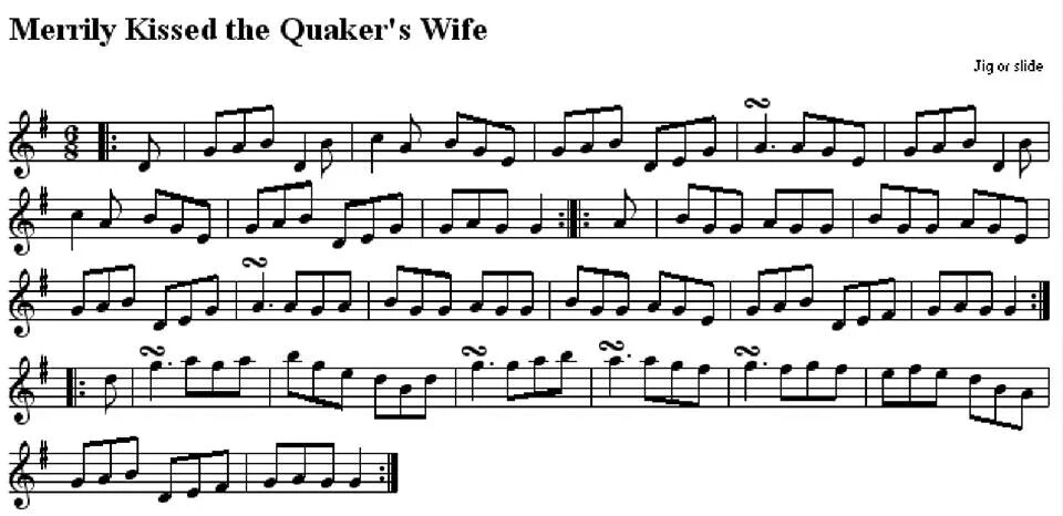 Merrily we fall out of line песня. Merrily Kissed the Quaker Ноты.