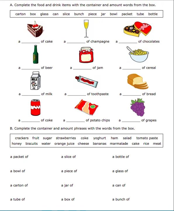 Задания на Containers. Containers and Quantities упражнения. Ёмкости на английском. Емкости на английском языке упражнения. Fill in carton jar bottle bowl
