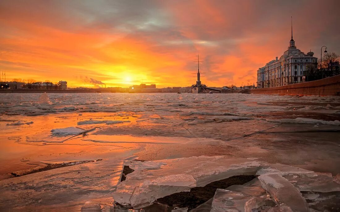 Восход солнца в питере