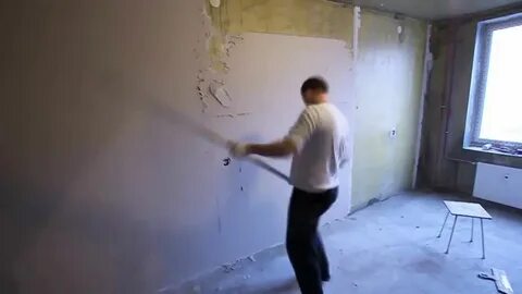 Как выровнять стену своими руками видео