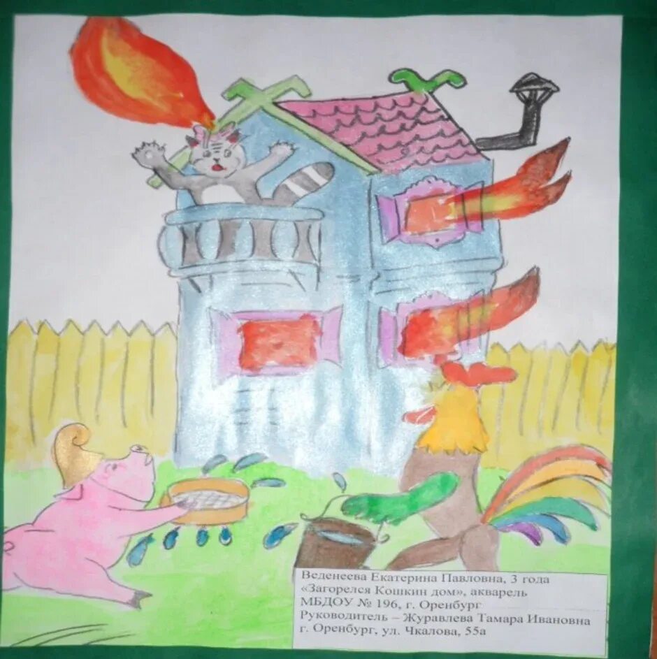Иллюстрация к сказке кошкин дом. Маршак Кошкин дом иллюстрации дом горит. Сказка тили Бом загорелся Кошкин. Кошкин дом иллюстрации к сказке. Загорелся Кошкин дом рисунок.