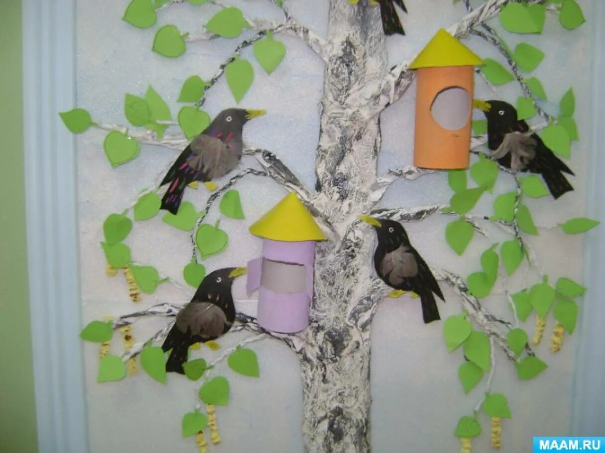 Весенние птицы для детей в детском саду. Скворечник для украшения группы в детском саду. Домики перелетных птиц. Тема птицы весной средняя группа