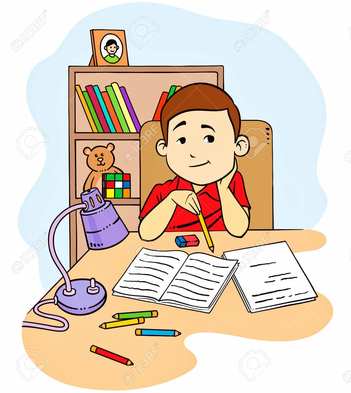 Homework in the afternoon