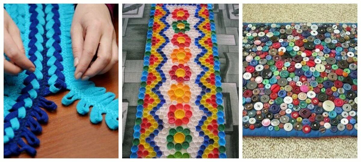 Как сделать дома коврик. Придверный коврик своими руками. Коврики из старых. Коврик из косичек. Необычные коврики своими руками.