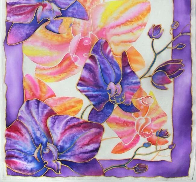 Изображение изделий выполненных в технике батика. Батик Керис. Экспериментальный батик. Холодный батик.