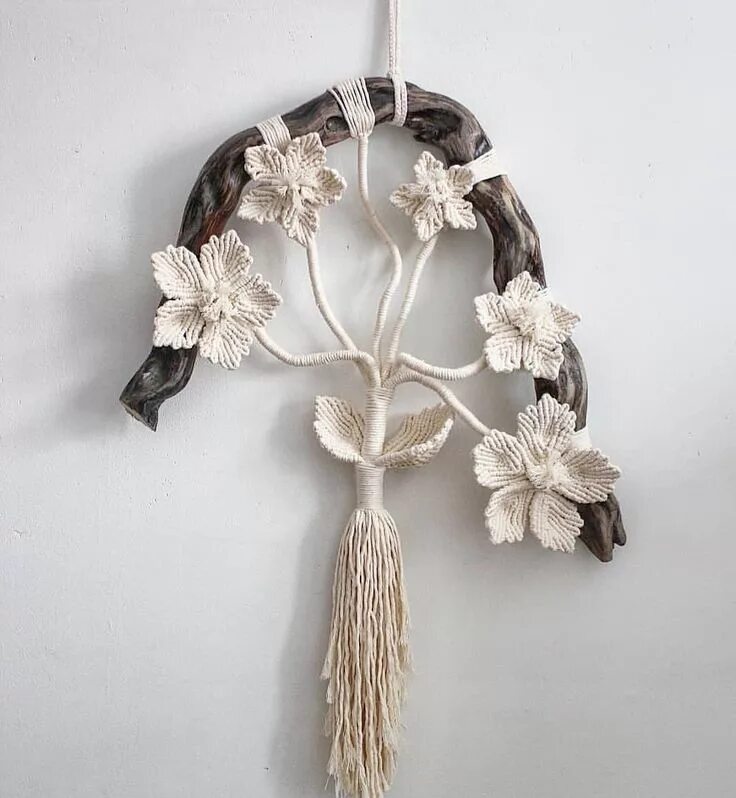 Цветы в технике макраме. Макраме. Макраме декор. Цветочки макраме. Панно макраме.