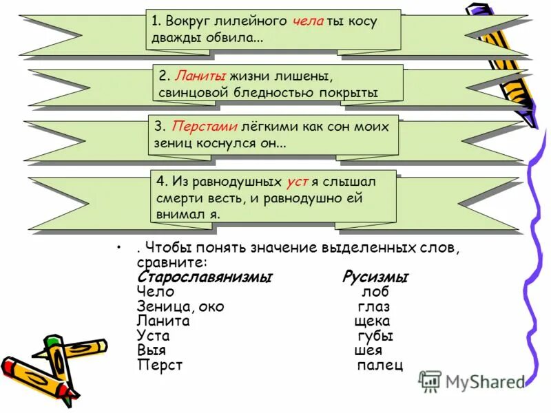 высказывания о поэзии и поэтах. устаревшие и новые слова. тайны русского языка. старорусские названия частей тела и лица. устаревшие названия.