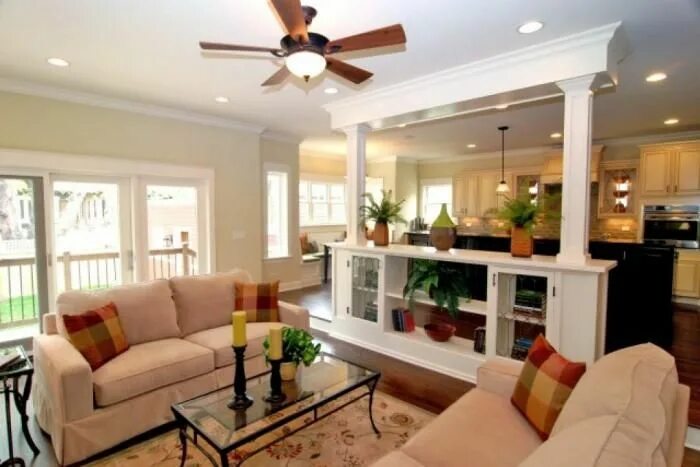 Зонирование гостиной в частном доме фото Cottage interior 7 (modern). Интерьер коттеджа 7 (современный) by Leto Trava at