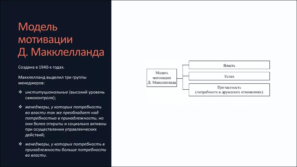 Д макклелланд мотивация. Д МАККЛЕЛЛАНД теория мотивации. Модель мотивации Дэвида МАККЛЕЛЛАНДА. Дэвид МАККЛЕЛЛАНД теория мотивации. Теория потребностей МАККЛЕЛЛАНДА.