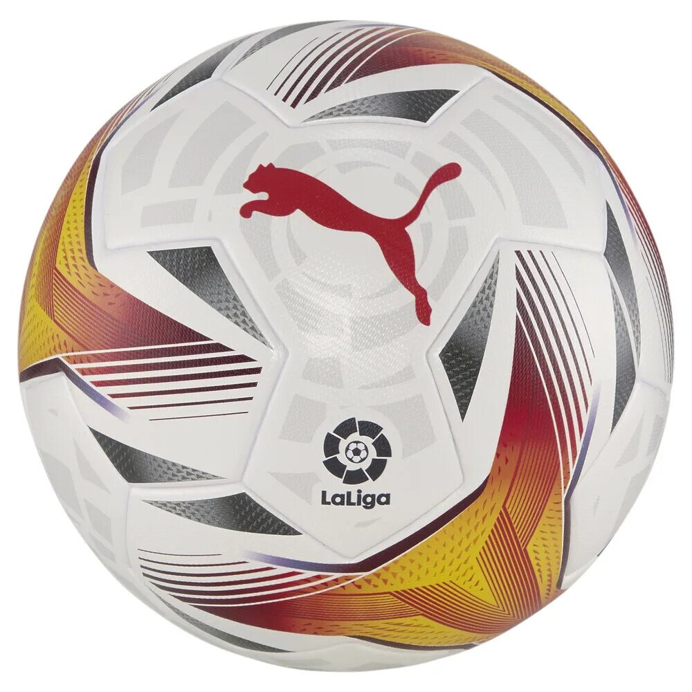 Мячи лиги 1. Мяч Puma LALIGA accelerate. Футбольный мяч Puma accelerate LALIGA Santander. Puma 2020 2021 la Liga Santander FIFA Pro OMB Soccer Ball White. Футбольный мяч Пума 5 ла лига.