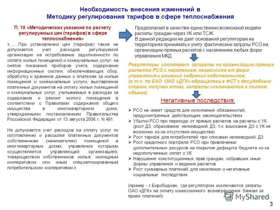 расчет регулируемых тарифов в сфере теплоснабжения