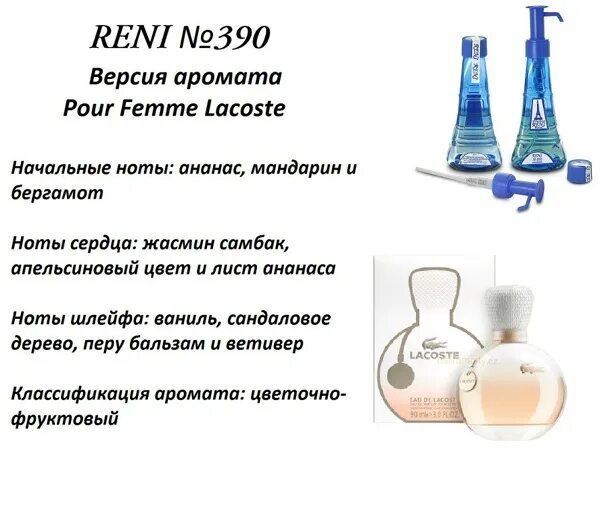 Рени сайт духи. 390 Рени духи. Reni 390 аромат. Лакоста 390 духи в Рени. Рени лакоста мужские Рени.