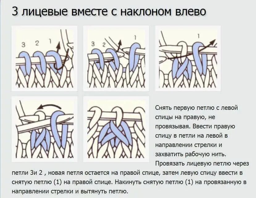 Три вместе лицевой. Три петли лицевой с наклоном влево. Три петли вместе с наклоном вправо. Три петли вместе лицевой с наклоном вправо и влево. Три петли вместе с наклоном влево.