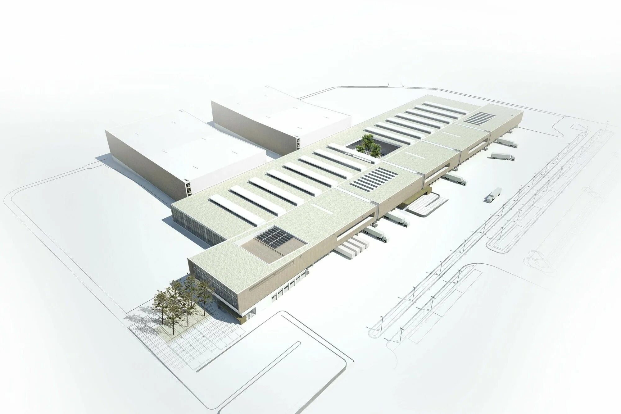 Logistic center. Архитектурные концепты. cultural center architecture concept. деревянный город в эрнсру © c.f. møller architects.