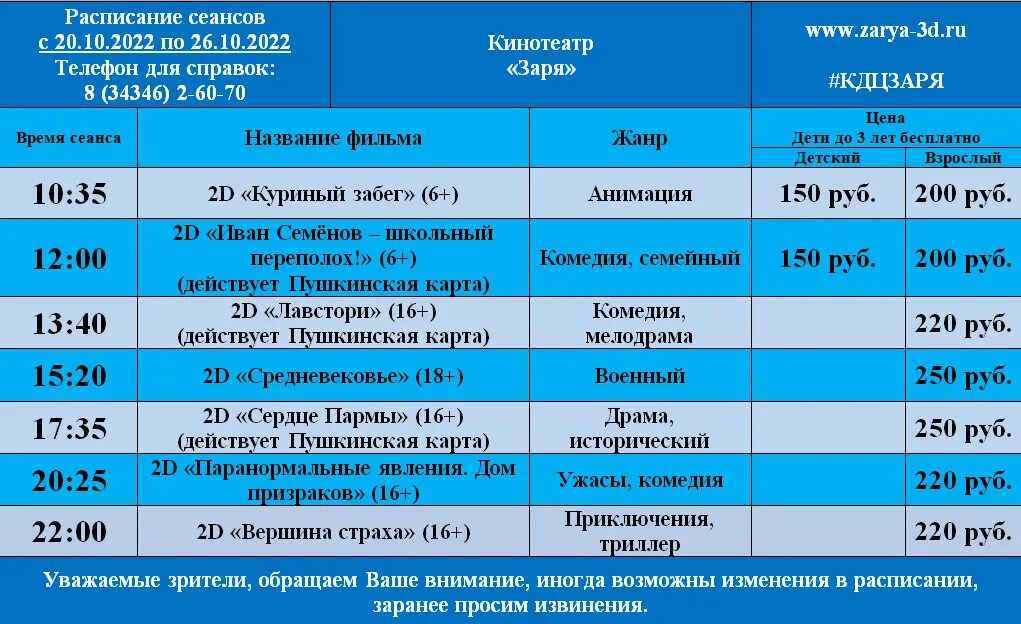 Кинотеатр Заря Алапаевск афиша. Кинотеатр Голицыно афиша. Бассейн Москвич расписание сеансов.