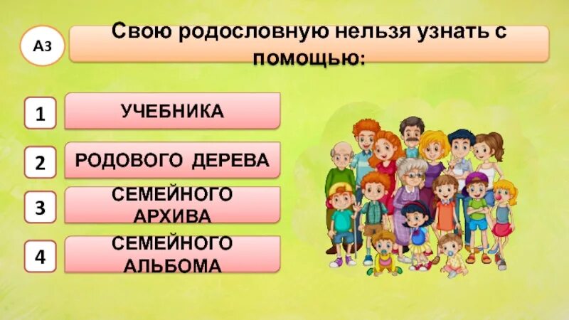 С помощью чего нельзя узнать свою родословную. С помощью чего нельзя узнать свою родословную отметь ответы. Тест наша дружная семья. С помощью чего нельзя узнать свою родословную ответ на тест. Окружающий мир наша дружная семья тест