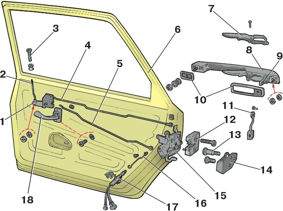 Крепление открытия двери ВАЗ 2114. Замок двери двери ВАЗ 2110 схема. Тяга дверного замка на ВАЗ 2115. Дверь ВАЗ 2115 задняя левая конструкция.