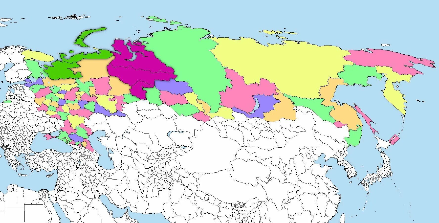 Карта России 2021. Новая карта России.