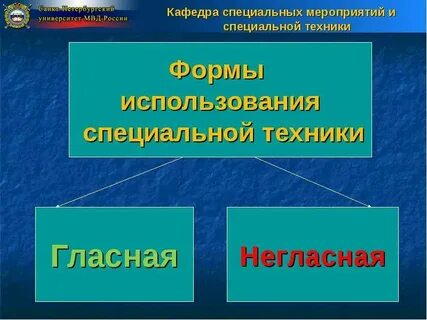 Применение специальной техники овд