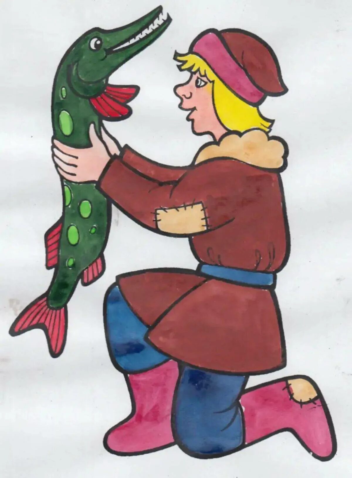 Русские народные сказки Емеля и щука. Про Емелю и щуку. Сказочные герои легко