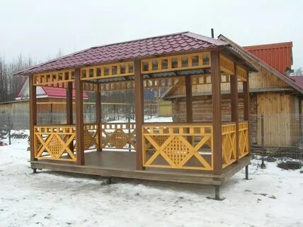 Беседка на сваях