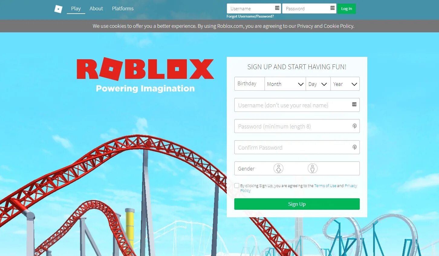 The play has started. Roblox sign. РОБЛОКС sign up. Веб сайт РОБЛОКС. Roblox Sing.