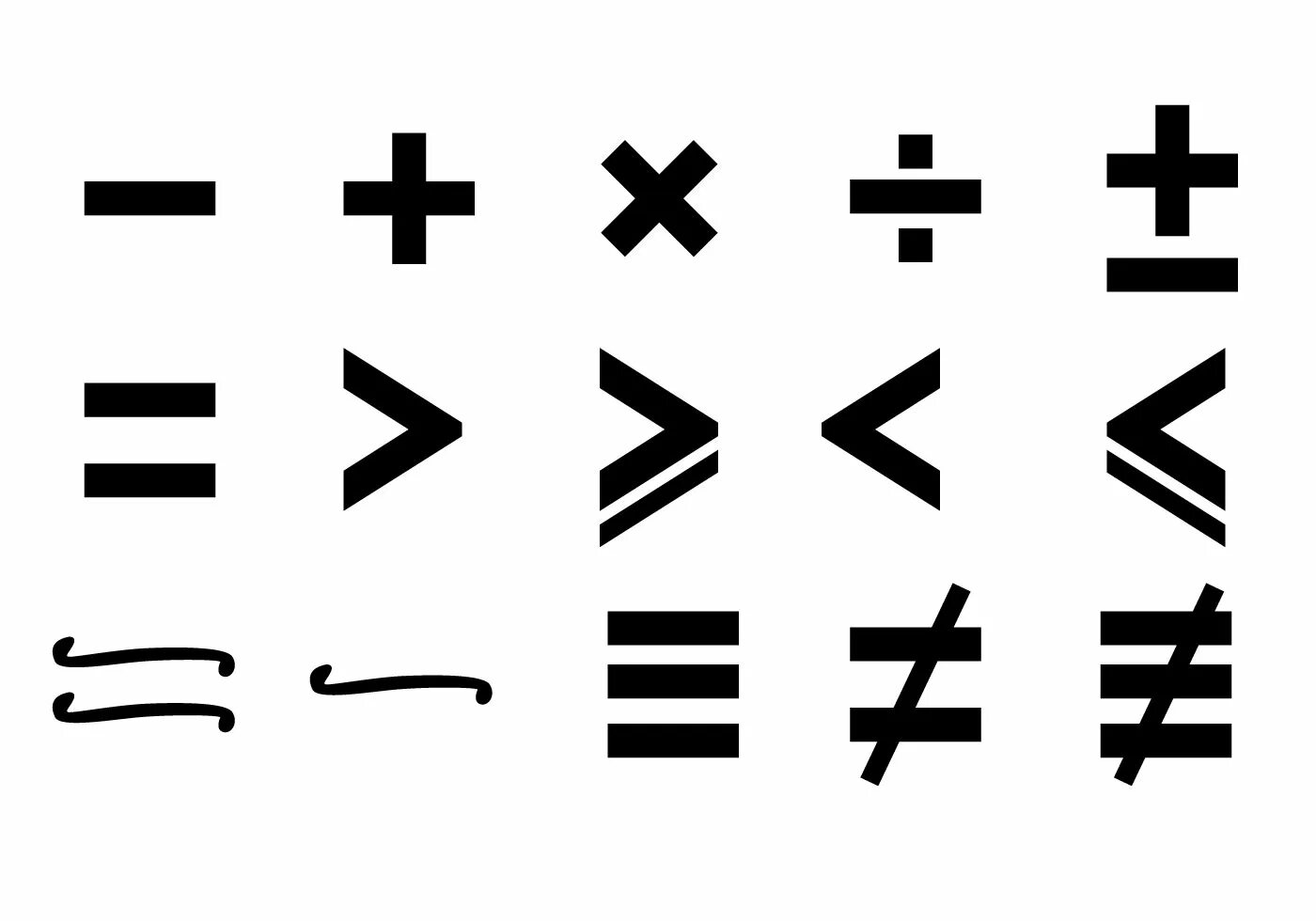 Math symbols. Математические значки. Математические знаки и символы. Математические знаки для детей. Математический Занк €.