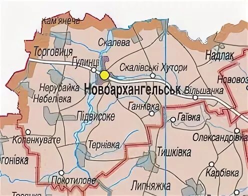 Кировоградская область на карте