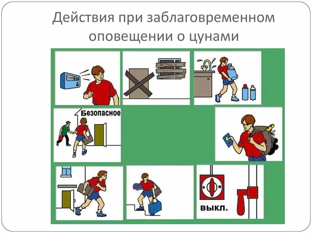 Что нужно сделать при заблаговременном оповещении