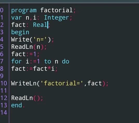Факториал программа. Программа факториала в Паскале. Программа для вычисления факториала в Паскале. Pascal факториал. Вычислить 2 факториал
