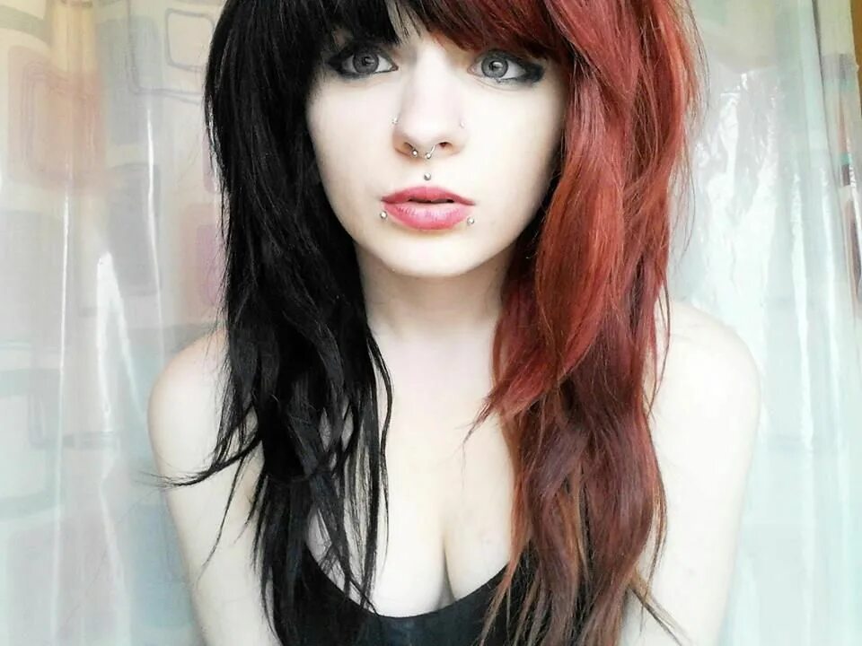 Blacked red hair
