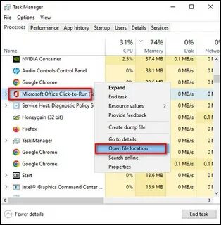 Microsoft office click to run