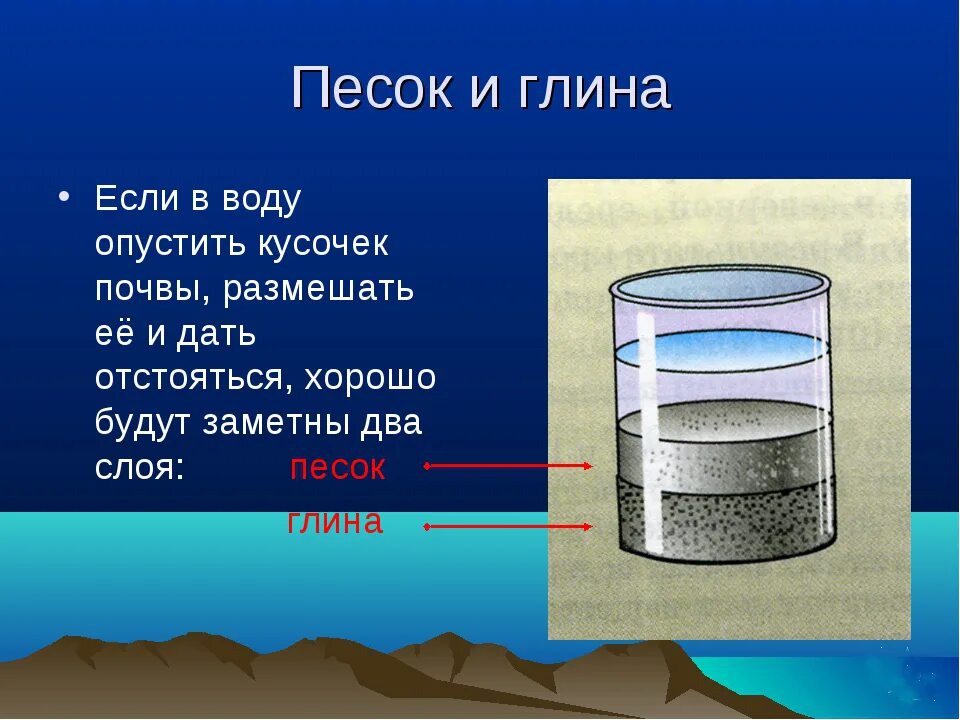 Смешать воду и воздух. Глина растворяется в воде. Опыт с глиной и водой. Опыт с почвой и водой. Почва в стакане с водой.