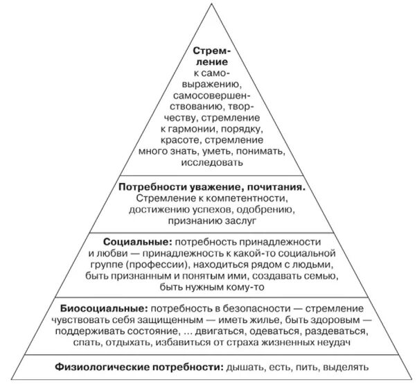 Потребности и мотивы поведения личности. Иерархия потребностей маслоу. 3. Характеристика уровней потребностей. Характеристика уровней потребностей.