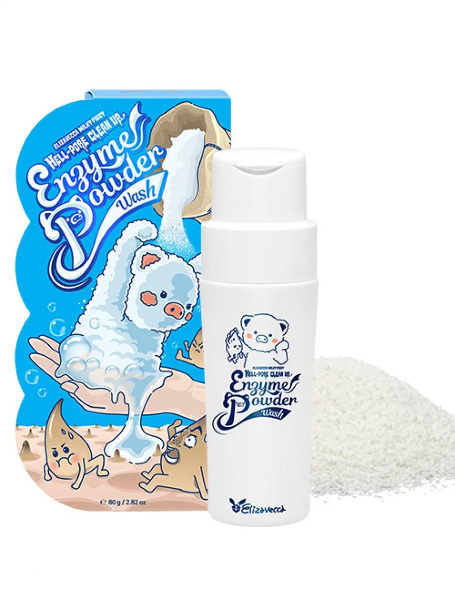 Корея Elizavecca энзимная пудра для умывания. Elizavecca Milky Piggy Hell-Pore clean up Enzyme Powder Wash. Elizavecca Enzyme Powder Wash. Пудра энзимная Milky. Milky piggy hell pore clean up