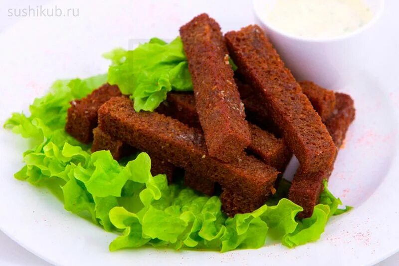 Гренки с чесноком - Fish House "Kлевое Место"