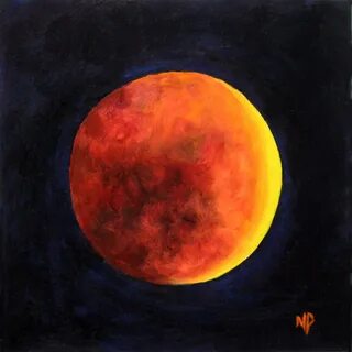 Лунное затмение рисунок