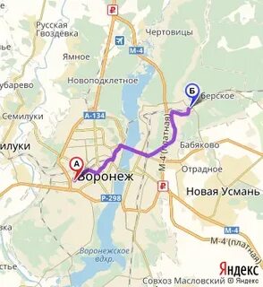 Ямное на карте воронежской