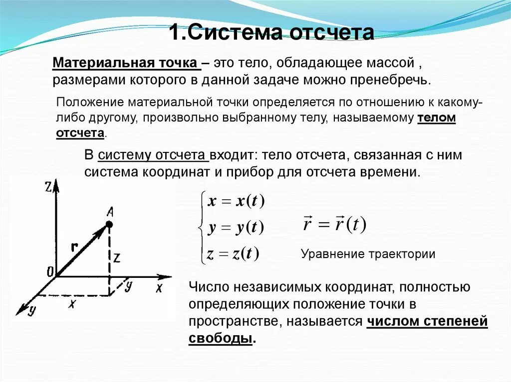Закон движения по прямой