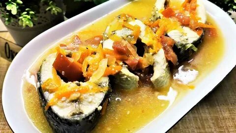Карп тушеный с овощами