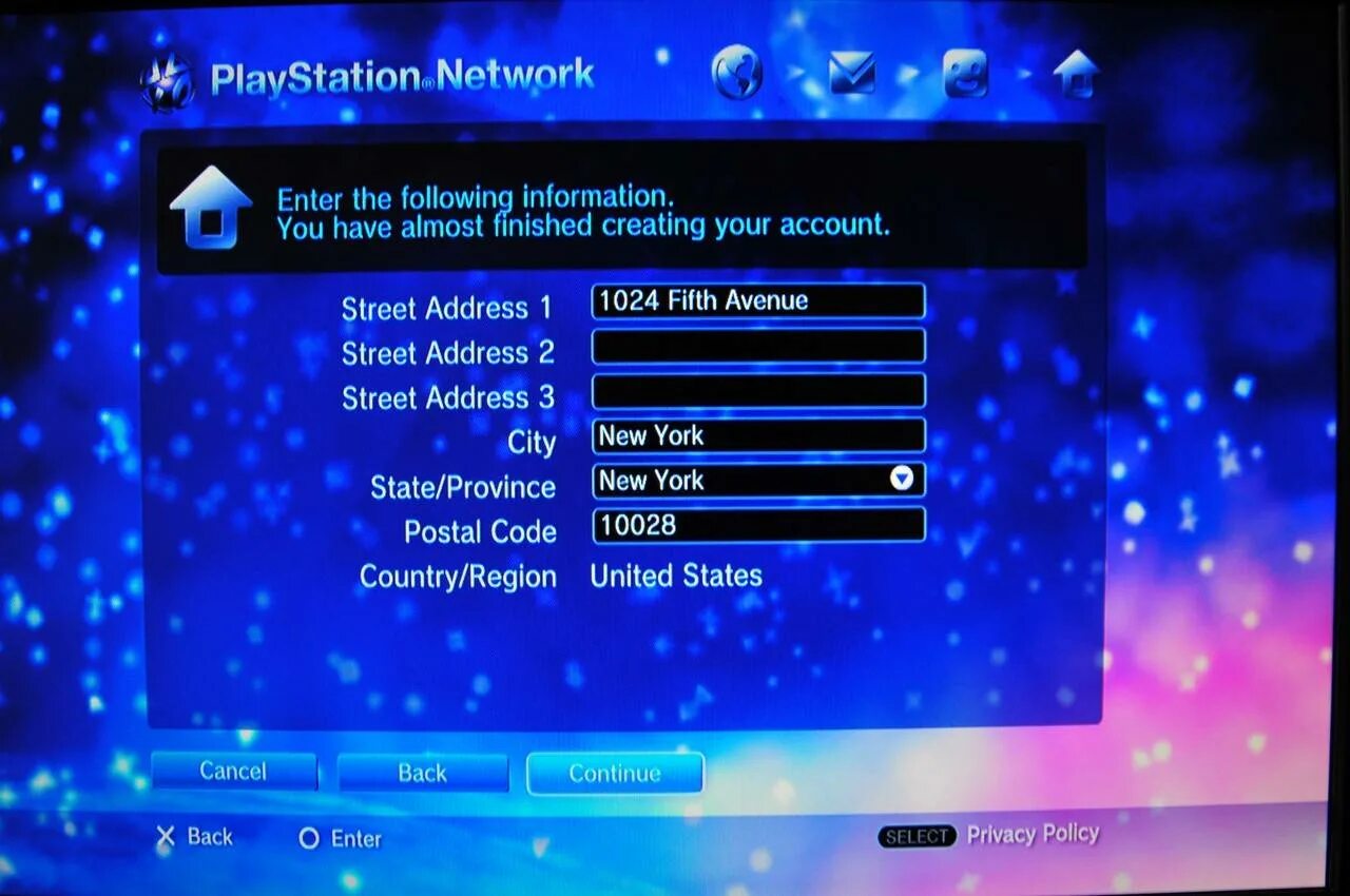 Сеть ps3. Регистрация плейстейшен нетворк. Postal code для плейстейшен. Пароль для плейстейшен нетворк. Postal code United States для PLAYSTATION.